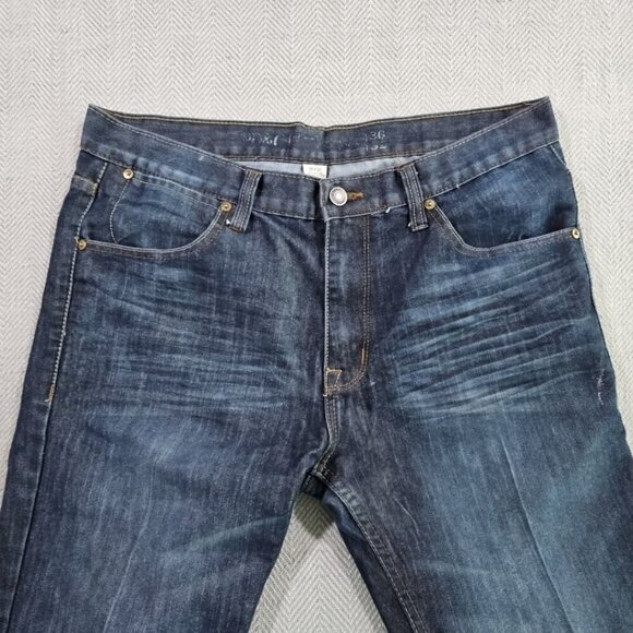 PD&C Jeans Men's 36x32 Dark Wash Blue Comfort Stretch Fit Retention - Picture 16 of 16